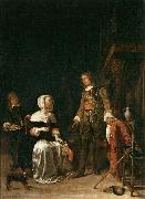 Soldier Paying a Visit to a Young Lady Gabriel Metsu